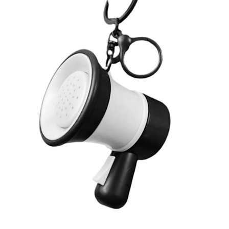 Nyckelringar i plast Väskhänge med Mini Röstförvrängare Högtalare för Skoj