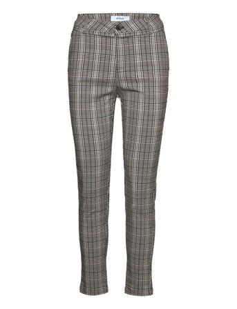 New Carma Check 7/8 Bukser Slimfit Byxor Stuprörsbyxor Multi/mönstrad Minus