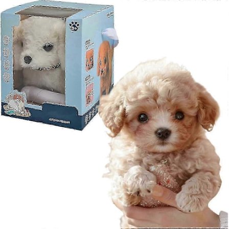 Min Realistiske Robotvalp, Mini Interaktivt Kosedyr Kjæledyr Barn Søt Myk Robot Hund Kan Gå og Bjeffe - WELLNGS