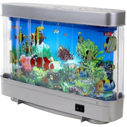 Kunstig Tropisk Fisk Delfin Akvarium Dekorativ Lampe Virtuelt Hav I Bevegelse Belysning Bevegelig Led Tank Dekorasjon Landskap