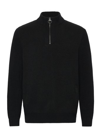 Barbour Barbour Milburn Half Zip Knitted Jumper - Black - M