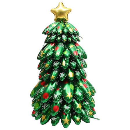 Oppblåsbar juletre julefestdekorasjon utendørs gårdsplass hageplen juletre (130.00X73.00X73.00CM, grønn)