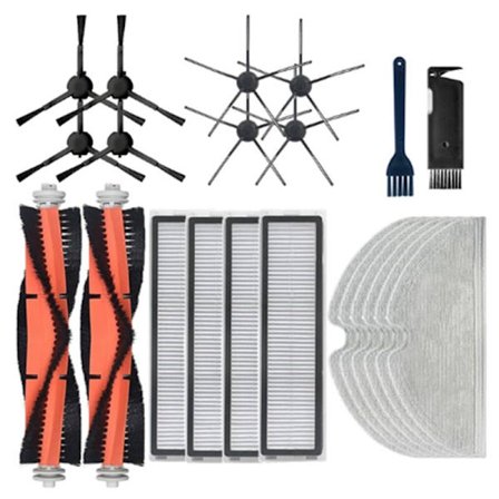 Hovedsidebørste, HEPA-filter, moppkluter og tilbehør til D9 & Bot L10 Pro robotstøvsuger