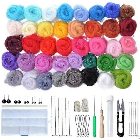 Filteull Fairy Tale Wool, Sett med Filteull til Nålfilting