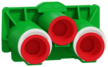 Schneider Electric IMT80291 Trippelstuts styv, 16/20 + 16 mm, Installationsmaterial