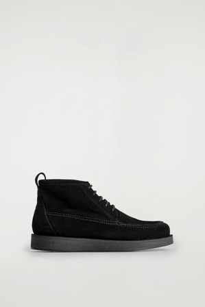COS Men's Suede Desert Boots in Black