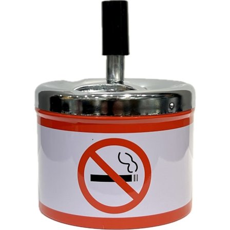 Askfat Rökning Förbjuden Snurr Metall