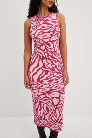 NA-KD Robe mi-longue en maille côtelée fine - Robes Pull - Multicolore - X-Small