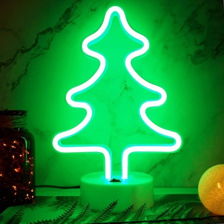 Sød juletræ neon lys LED neon lys juledekoration USB/batteridrevet Chr