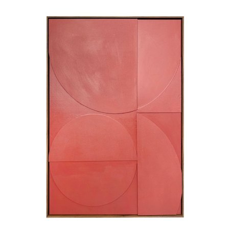 Seinätaide kankaalle, oranssi abstrakti, 82.6x122.6 cm