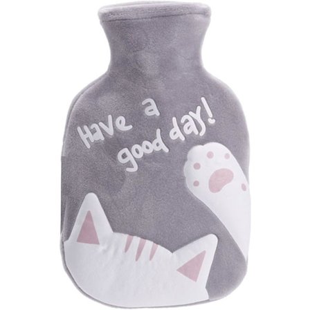 Termos i ett stycke med stickad termoshatt, avtagbar tvättbar termos, gummiteros, stickad hatt för att hålla händerna varma, varm present till nacke, 