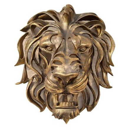 Leijonanpää Seinätaide Leijonanpää Veistos Seinälle Kiinnitettävä Taide