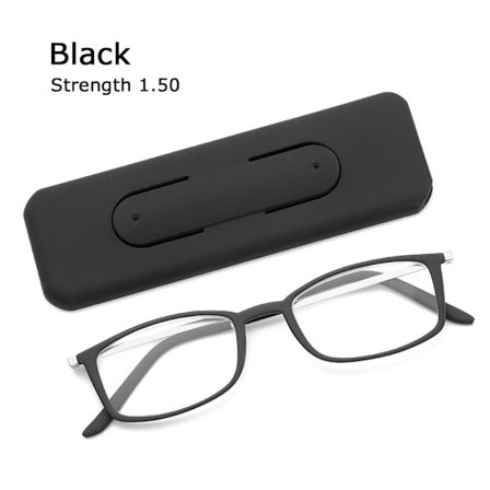 Anti-blå ljusglasögon Läsglasögon SVART STYRKE 1,50