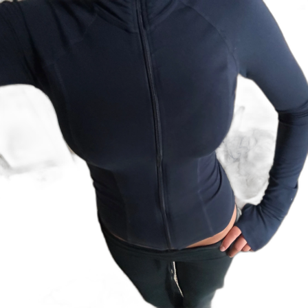 Mörkblå ziptröja från Gina Tricot