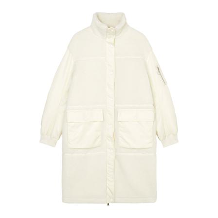 Marc O'Polo Teddy plush Frakke in the style of a bomber Jakke Hvid, Dame