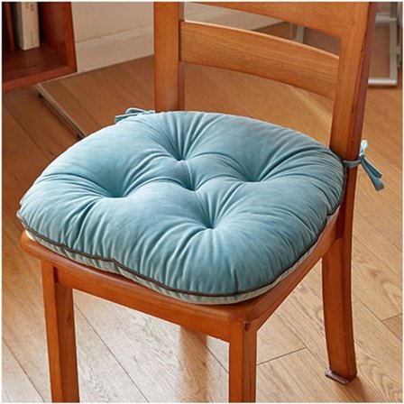 Keittiön istuintyynyt, liukumattomat tuolityynyt, samettikangastuolipehmusteet nauhoilla-C, 42x40cm (1 KPL)