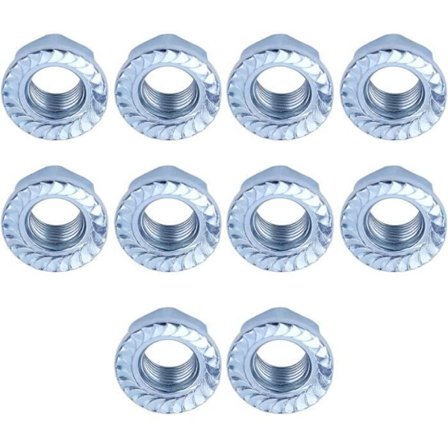 10 kpl vauhtipyörän mutterit yhteensopivia Honda GX240 GX270 GX340 GX390 MOOTTORIN 90201-ZE3-V00 (16mm) kanssa