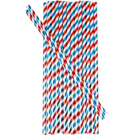 CACAS Sugerør i Papir Norske Striper 24stk