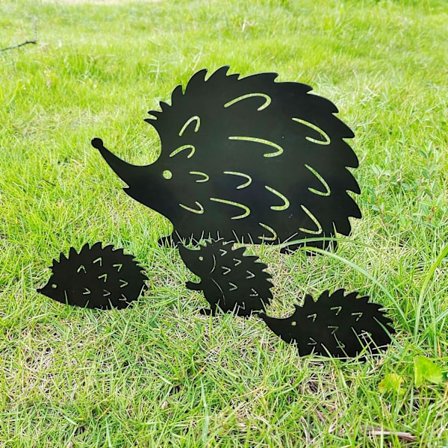 4-pak metal kylling havepæle - Dyreformet havedekoration - Dekorativt tilbehør til udendørs og gårdhave