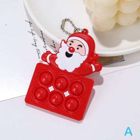 Fashion Push Bubble Nyckelring Julhängsleksak För Xmas Gif