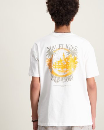 Malelions Malelions Junior Relaxed Lago T-Shirt Vit T-shirts Kille - Kids Brand Store