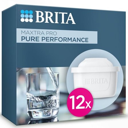 BRITA filterpatron MAXTRA PRO Pure Performance - Paket med 12 - Originalersättning för alla BRITA-kannor