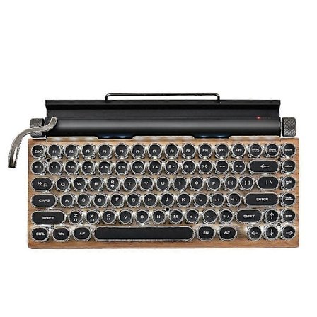 Retro Skrivmaskin Tangentbord Trådlöst Bluetooth Mekaniska Tangentbord 83 Tangenter Dator Tangentbord för Laptop PC Gaming