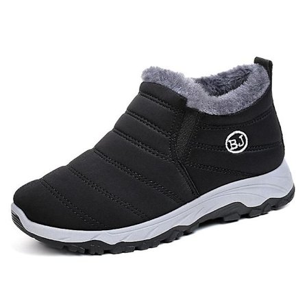 Vanntette, lette vintersko for menn, unisex snøstøvler, ankelstøvletter, 651 svart.