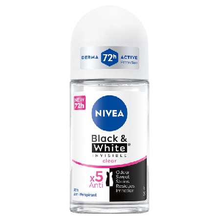 NIVEA Antiperspirant Deo Black & White Original Roll On 50 ml Dam