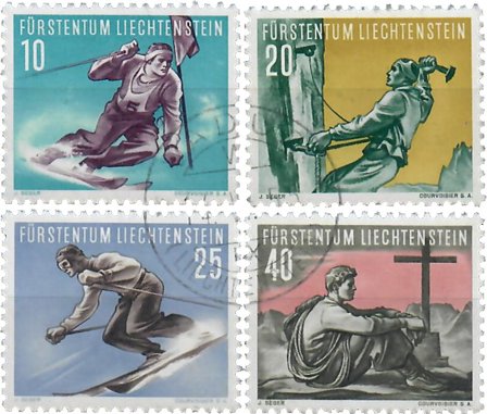 Liechtenstein 1955 - MICHEL 334-337 - Stemplet