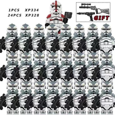 25 stk. Star Wars The 322/501st Legion Mandalorian Sith Trooper Clone Warrior Hjelm Minifigur Byggeleker