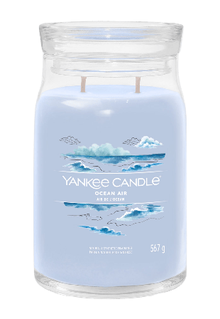 Yankee Candle Signature Large Jar Ocean Air Ljus & ljusstakar Blå 568 g