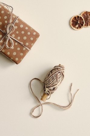 Jotex - Jutesnor Beige/brun - MELWIN - Kjøp Gavepapir & gavebånd hos Jotex