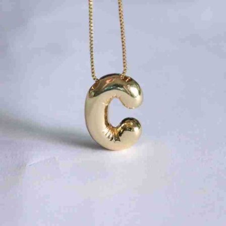 3D brevhängande halsbandshängande C C