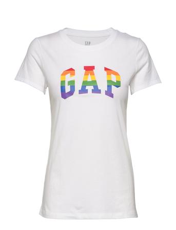 V-Gap Ss Clsc Tee T-shirt Top Hvid GAP