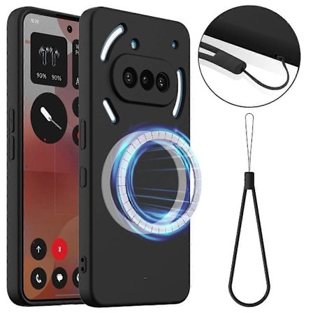 Yhteensopiva Nothing Phone (3a) -puhelimen kanssa, kotelo yhteensopiva MagSafe-tekniikan kanssa, pudotussuojattu nestemäinen silikonipuhelimen suojus 