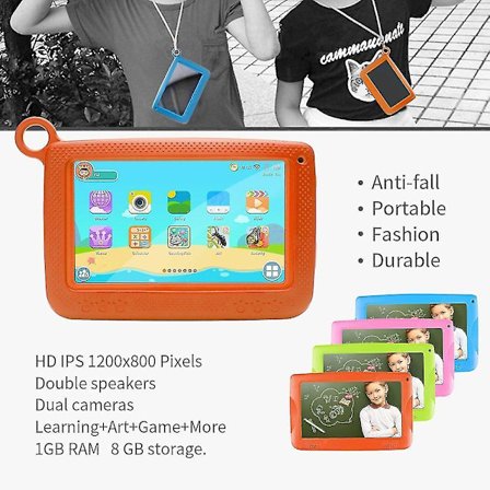 Børnetablet 7 Tommer 512MB 4G A33 Quad Core