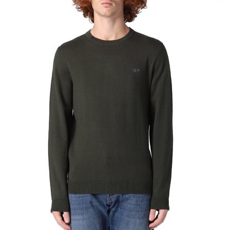 Sun68 Round-neck Strik Grøn, Herre Strik, Størrelse: 3XL