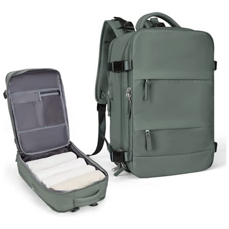 Rejse Rygsæk Med Vakuum System, Vakuum System USB Opladningsport Vandtæt Rejsetaske til Mænd Kvinder Multifunktionel Rygsæk med Våd og Tør