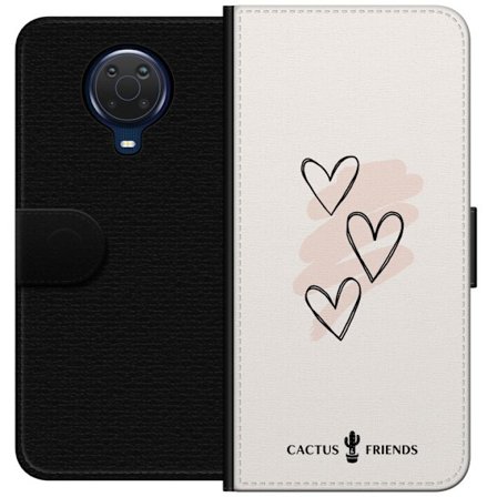 Kompatibelt Plånboksfodral till Nokia Nokia G20 Cactus and Friends - Soft Romance Sketch