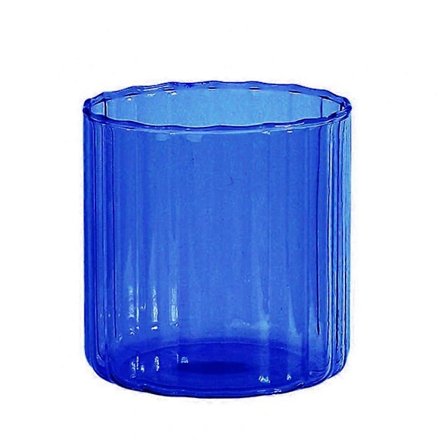 200 ml Rundt Vertikale Striber Kreativt Glas Varmebestandig Transparent Kaffekrus Glas Kop Krus Drikkevarer Kaffe Te Drikke Blå