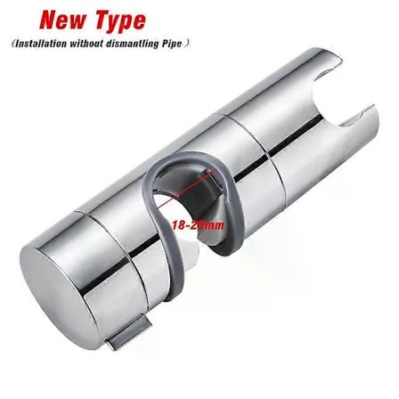 Justerbar brusehovedholder Bruseholderklemme Brusehovedskinne Skydebeslag Badeværelsestilbehør 360 Rotation 24mm/18-25mm