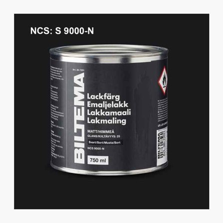 Lackfärg matt svart 0 75 liter