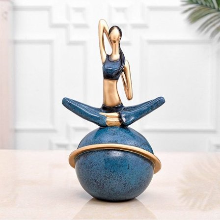 Yoga Figurine Yoga Pose Skulpturer BLÅ BC BC