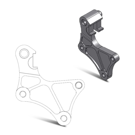 Bremseadapter Moto-Master Supermoto Street - Husqvarna TE 300 2023-2024