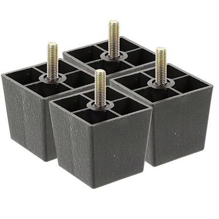 4 stk. Møbeludskiftningsben Firkantede Skab Forhøjede Ben Sofaben Sofafødder-F0