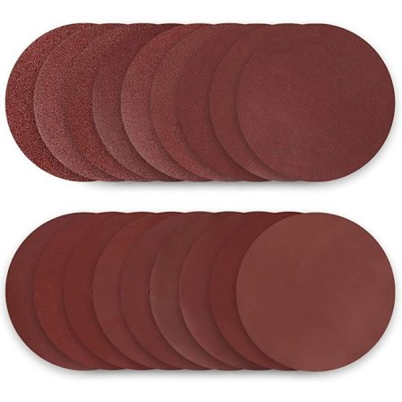 180mm Slibeskiver Slibeskive 50stk Sandpapir 40/60/80/100/120/150/180/240/320/400 Grit