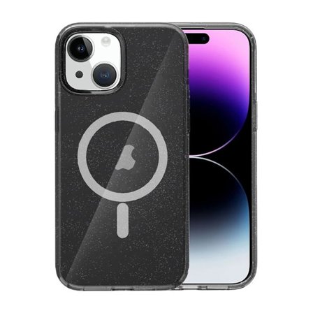 iPhone 13/14 Mobilskal Glitter Magsafe - Svart