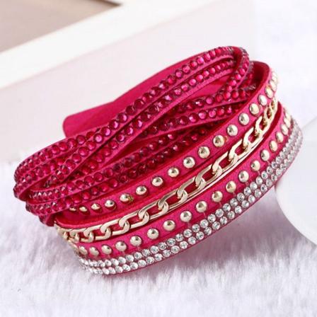 tekojalokivi nahka Wrap Ranneke Cuff Punk Rannekoru rannerengas