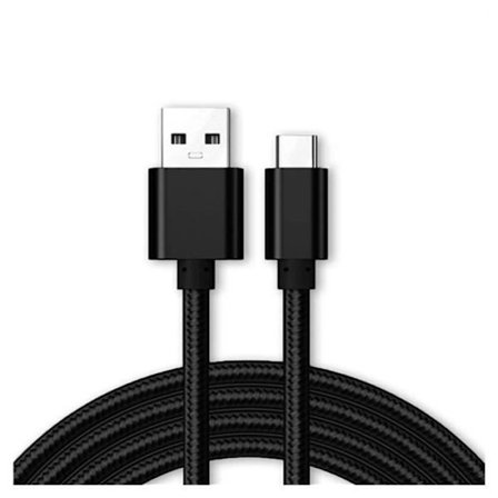 USB-C-kabel - OnePlus - OnePlus 8 - Svart Nylon - 1 Meter - Synkronisering och Laddning